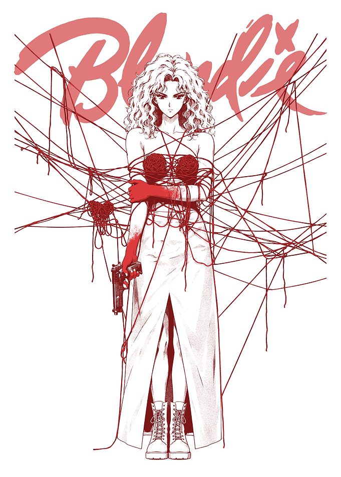 Blondie Anime Style Illustration