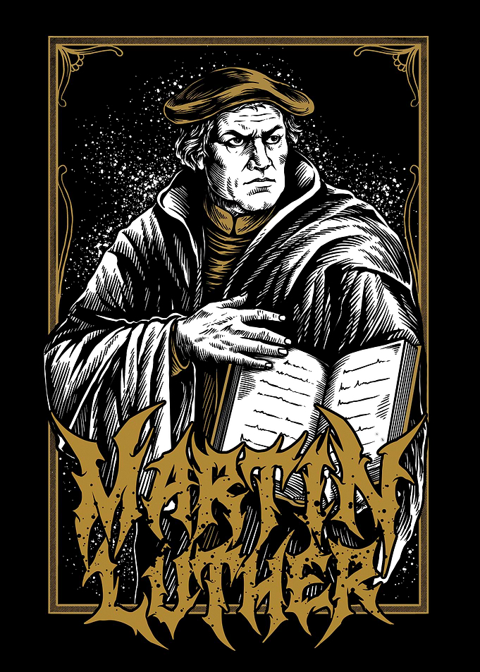 Martin Luther Metal Style Portrait