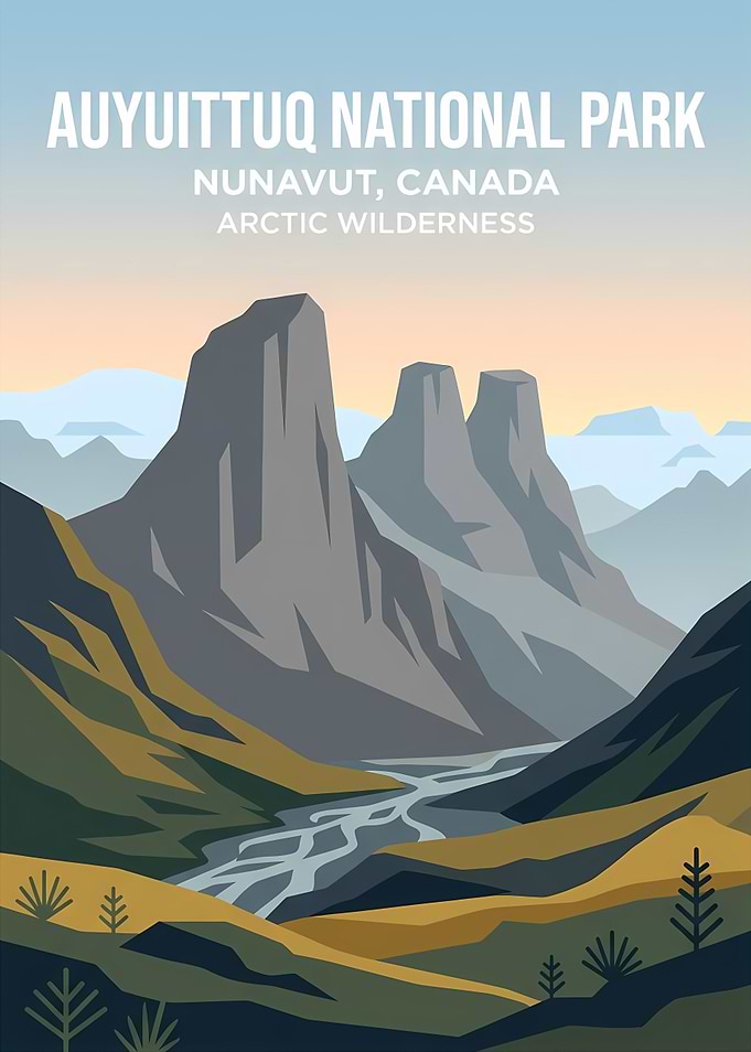 Auyuittuq National Park Travel Poster