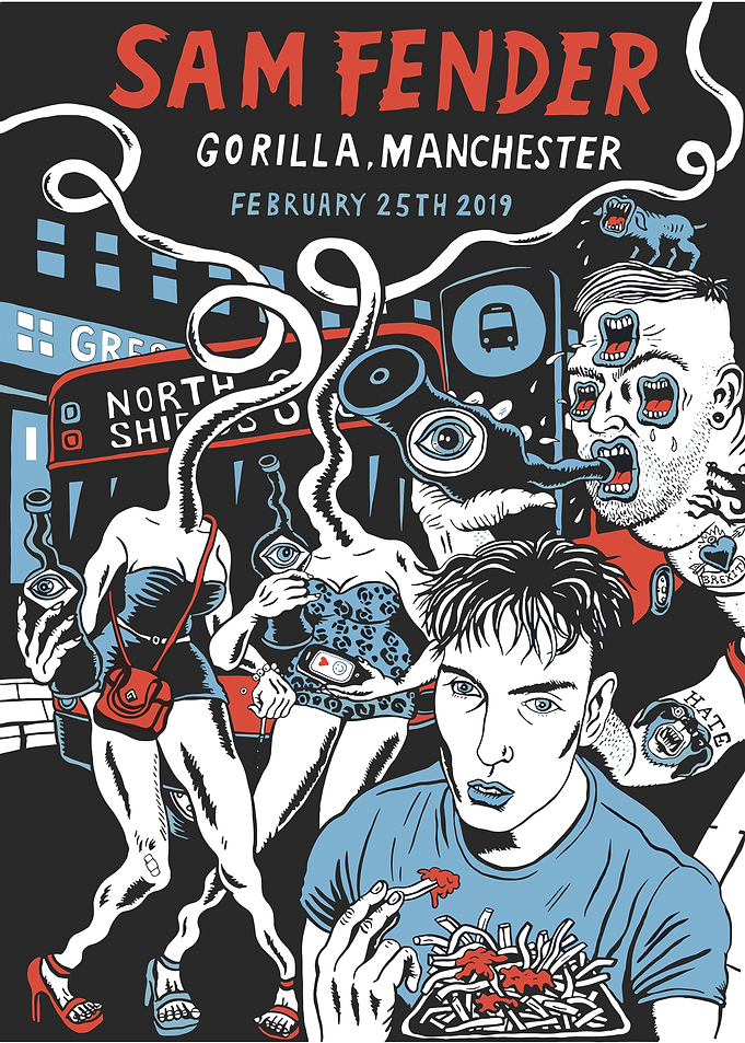 Sam Fender Gorilla Manchester Concert Poster