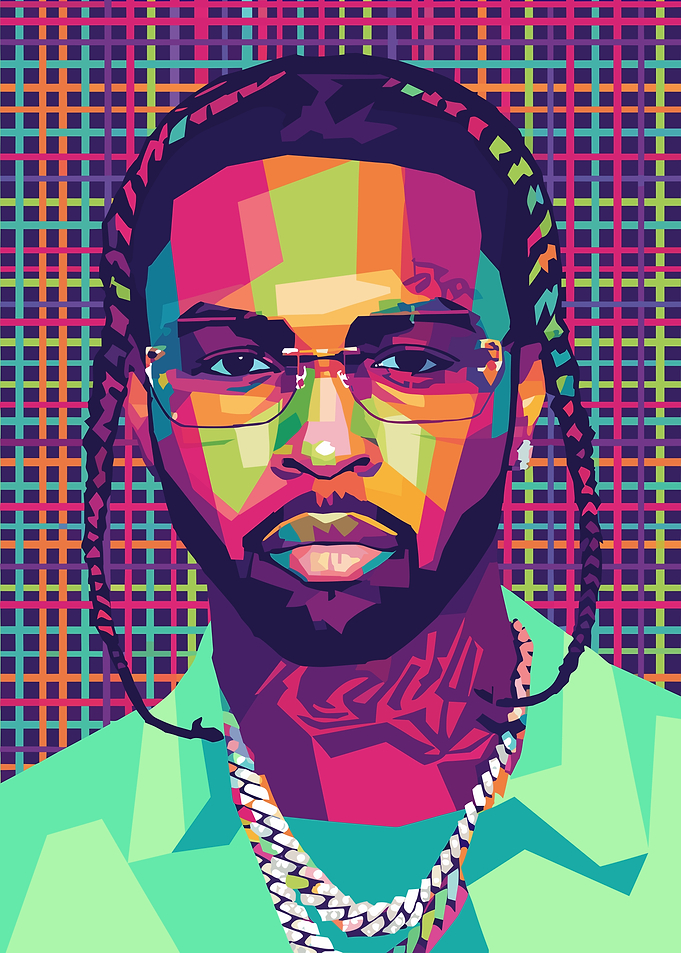 Pop Smoke Pop Art Portrait