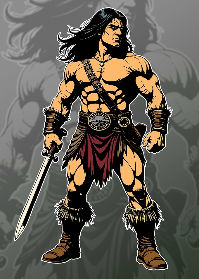 Conan the Barbarian Warrior Illustration