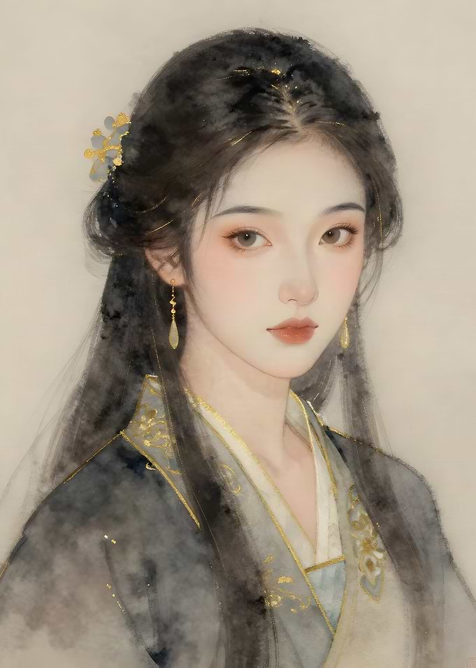 Elegant Portrait of a Traditional Beauty