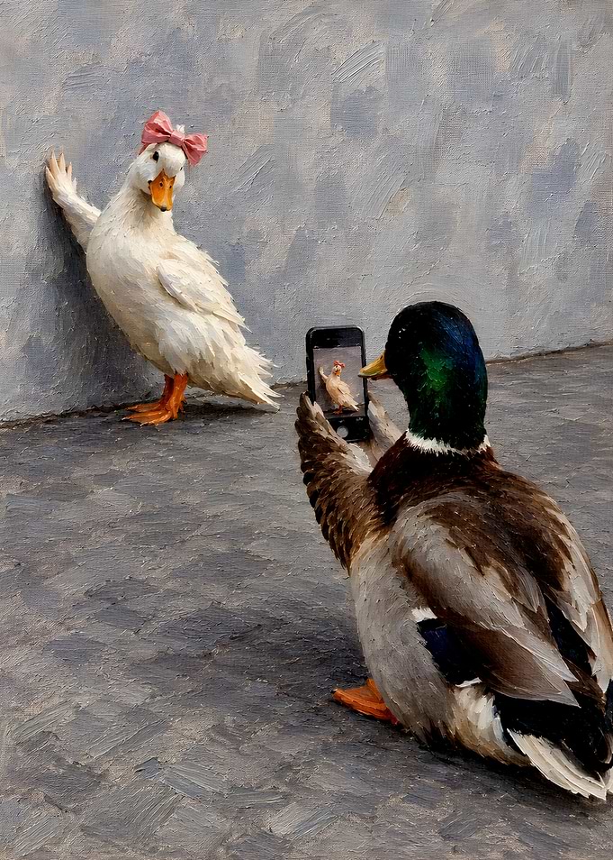 Duck Taking a Photo of Another