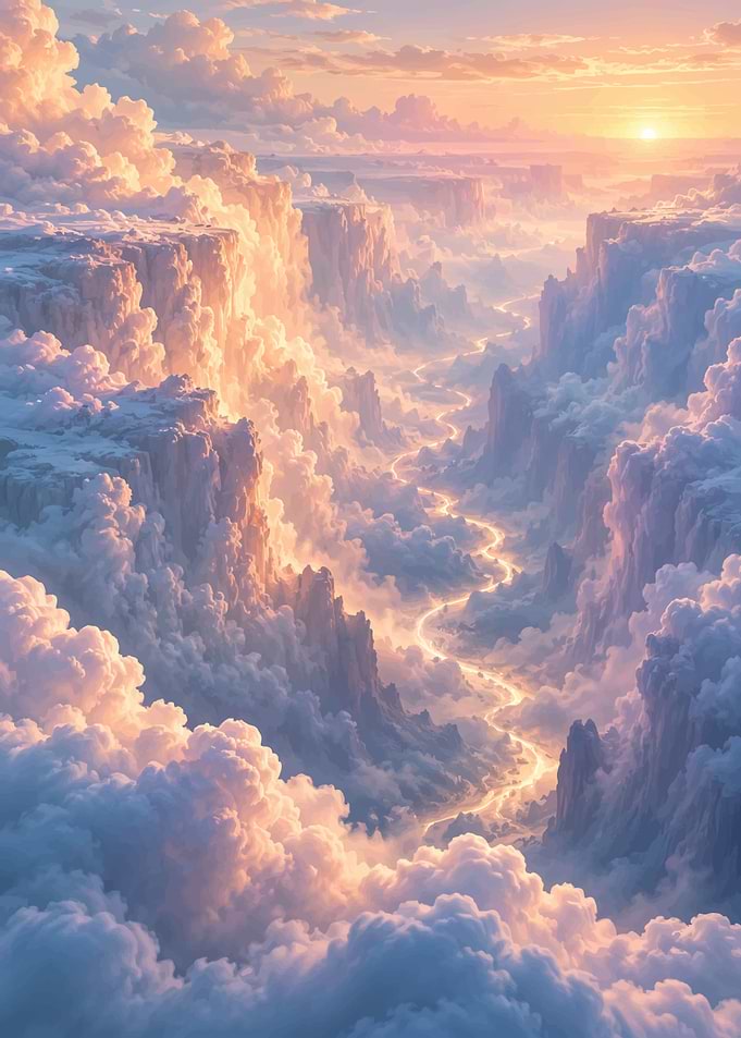 Golden Sunset Over Cloud Canyon