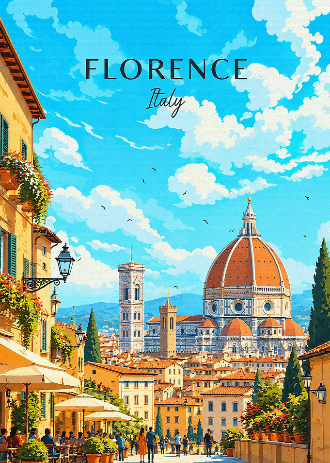 Florence Italy Travel Poster Art