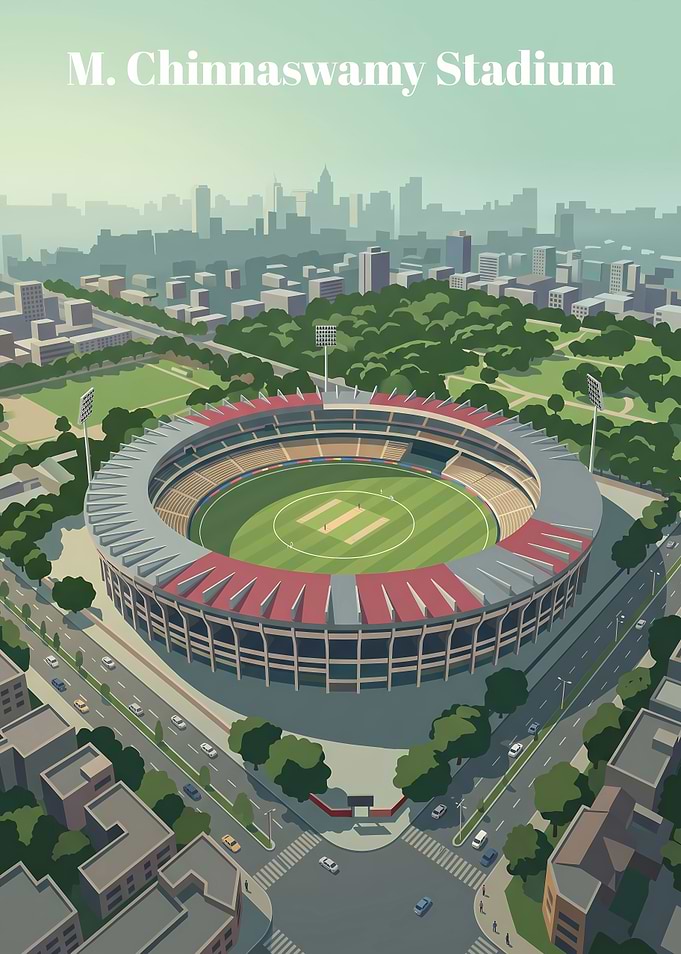 M. Chinnaswamy Stadium Illustration