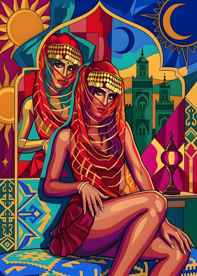 Vibrant Middle Eastern Inspired Digital Art