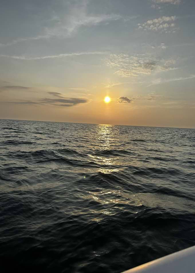 Golden Sunset Over Open Ocean