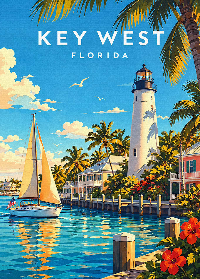 Key West Florida Travel Poster