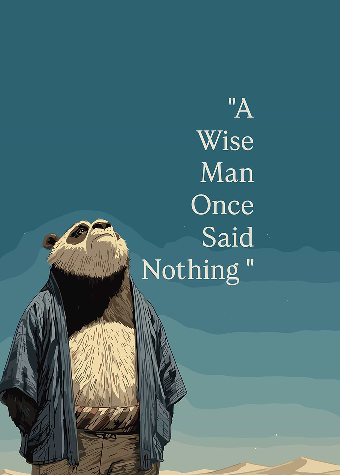Wise Panda Inspirational Quote Poster
