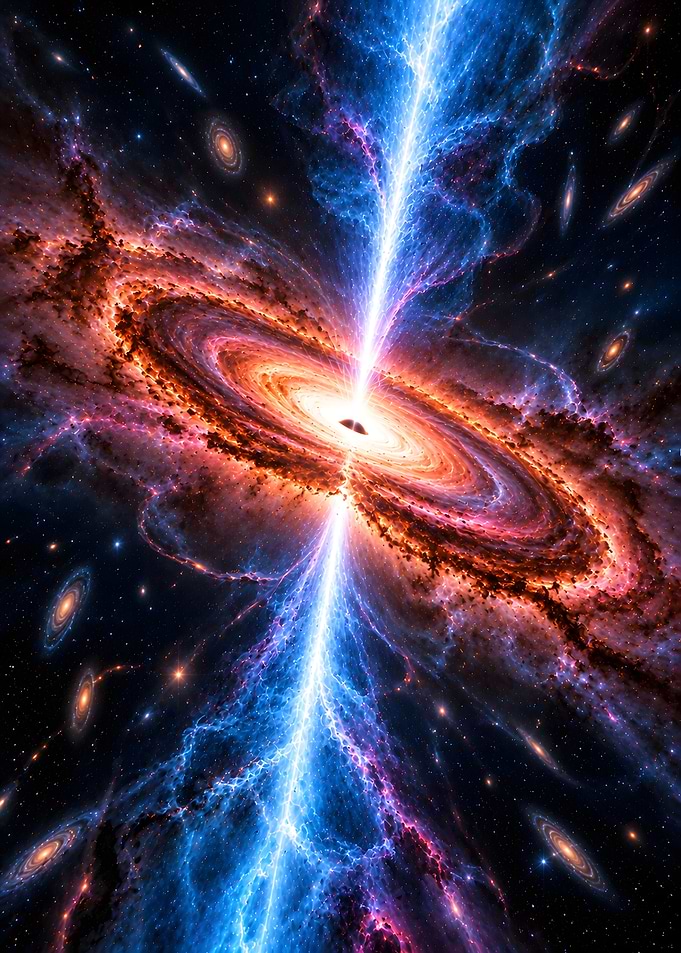 Cosmic Black Hole with Energy Jets