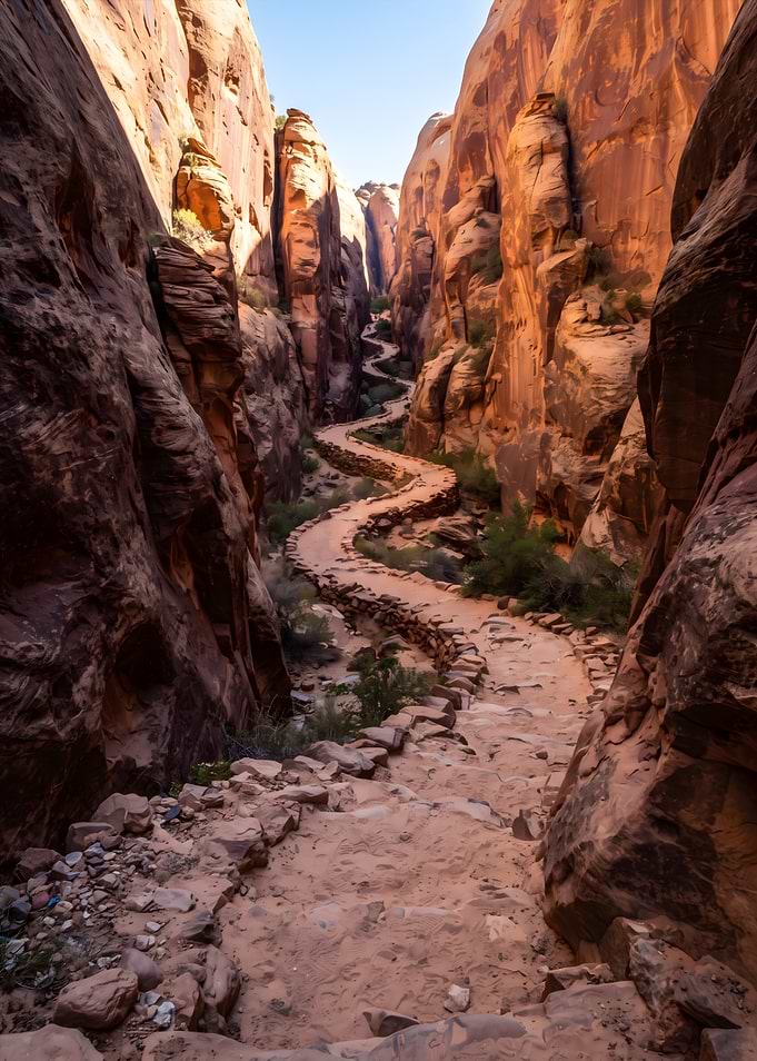 Winding Trail Through Red Rock Canyon