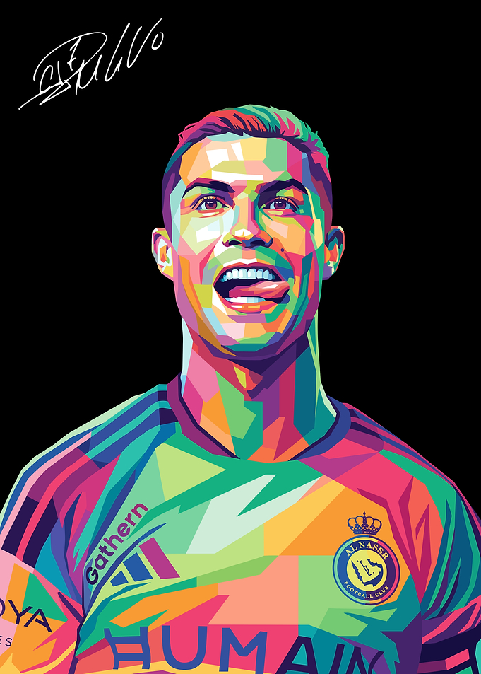 Cristiano Ronaldo WPAP Pop Art Portrait