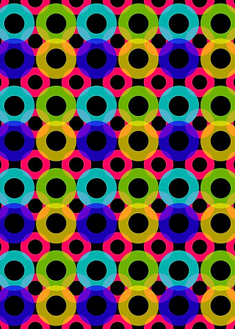 Colorful Geometric Overlapping Circle Pattern
