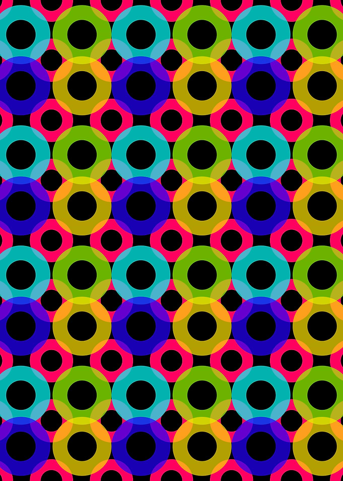 Colorful Geometric Overlapping Circle Pattern