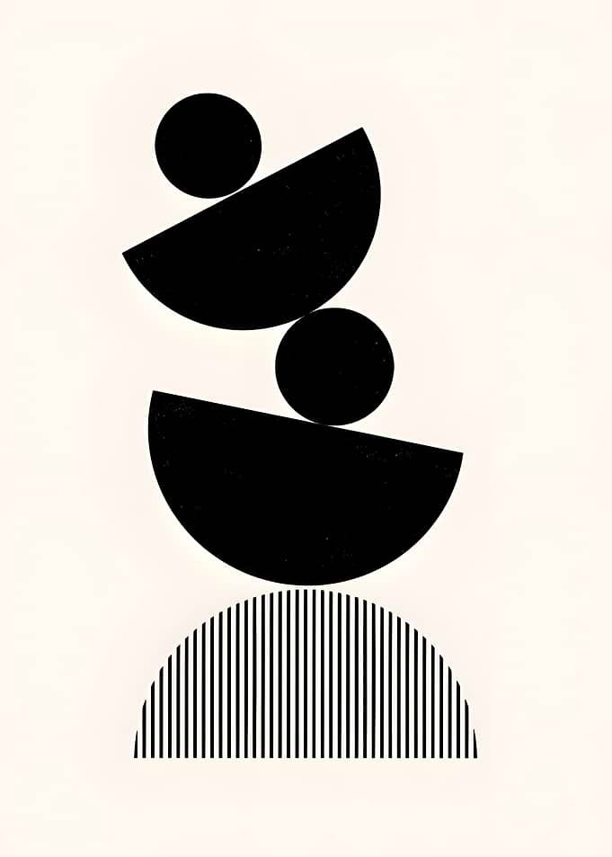 Minimalist Abstract Geometric Stack