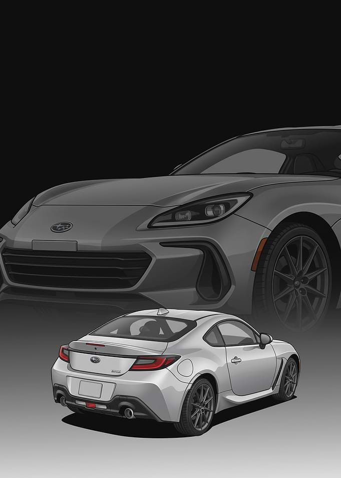 Subaru BRZ Digital Illustration