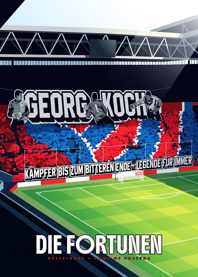 Georg Koch Fortuna Düsseldorf Tribute Poster