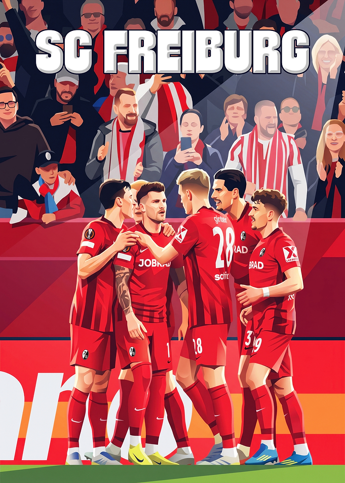 SC Freiburg Soccer Team Celebration