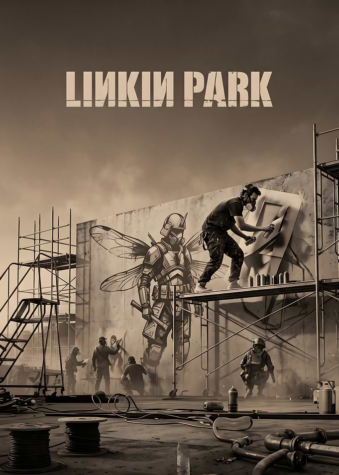 Linkin Park Graffiti Mural Art