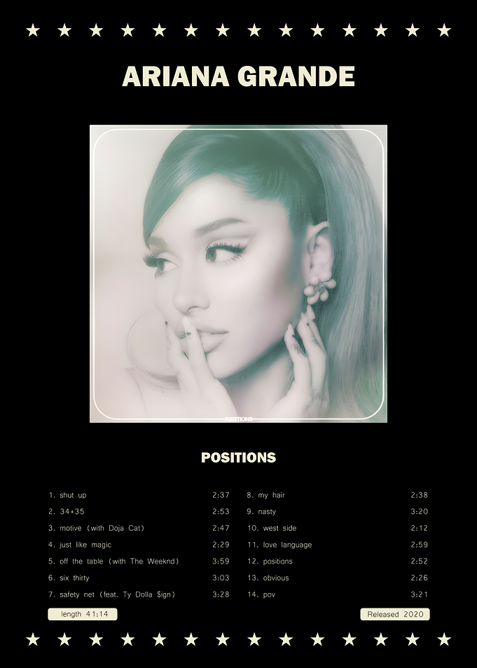 Ariana Grande Positions Album Poster
