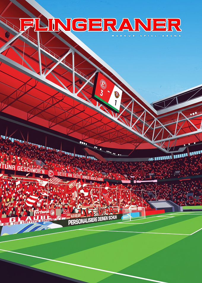 Fortuna Düsseldorf Merkur Spiel-Arena Illustration