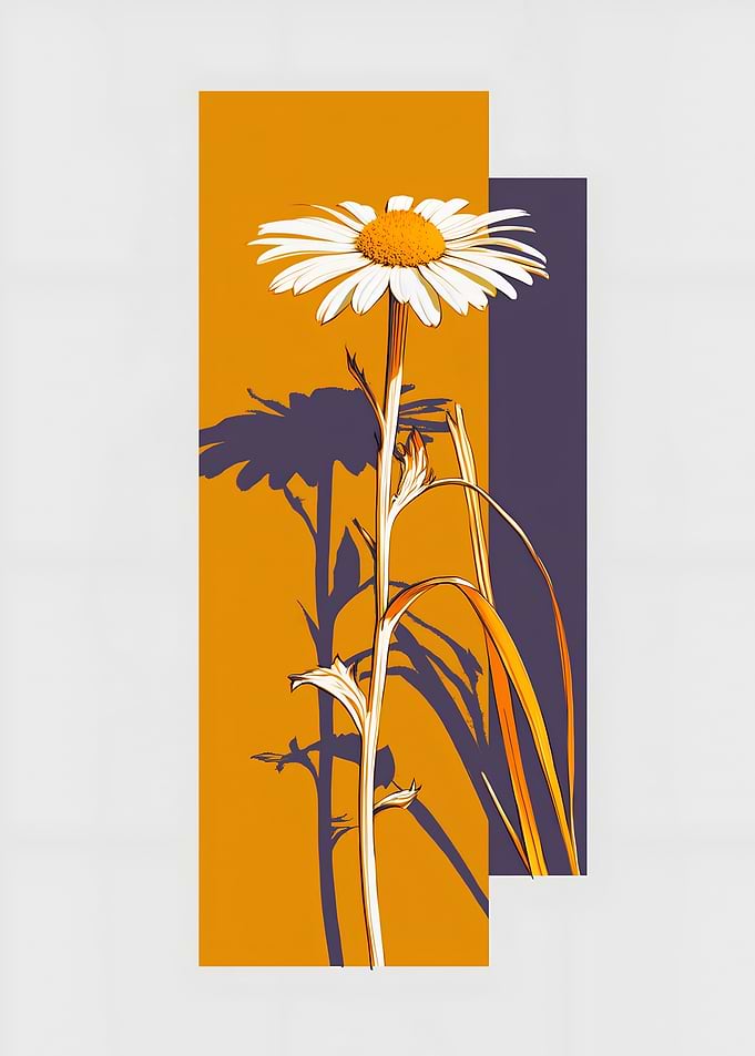 Minimalist Daisy Botanical Art Print