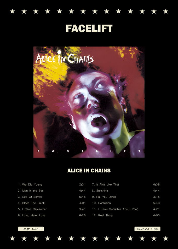 Alice in Chains Facelift Album Poster