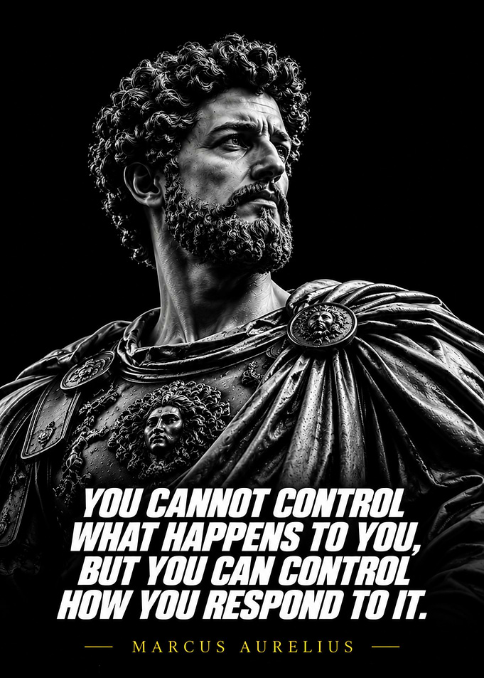 Marcus Aurelius Stoic Quote Poster