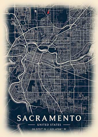 Sacramento California City Map