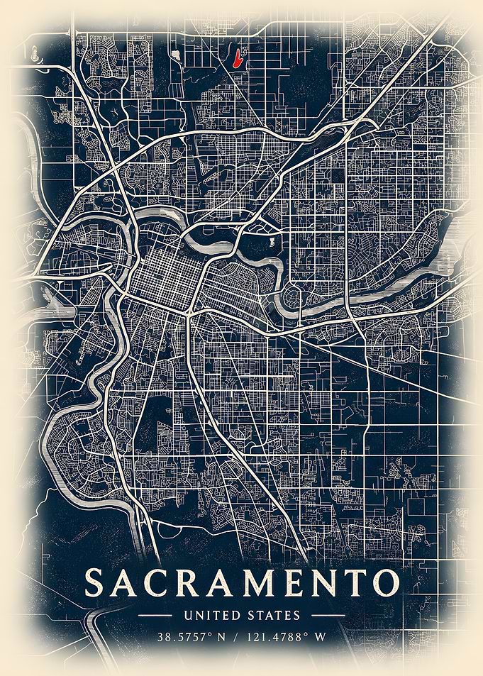 Sacramento California City Map