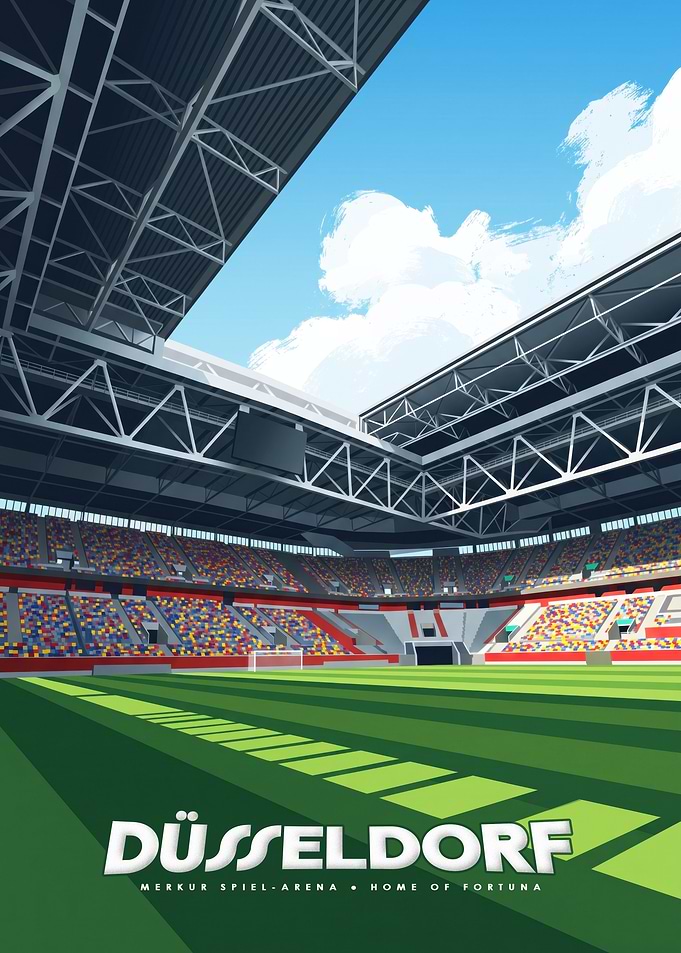 Düsseldorf Merkur Spiel-Arena Soccer Poster