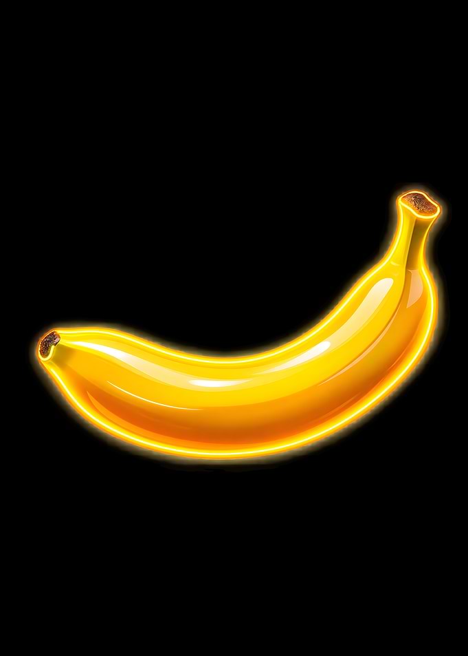 Glowing Neon Banana