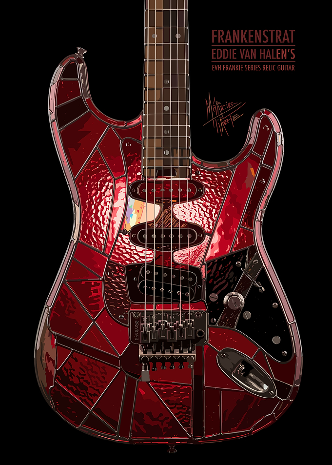 Eddie Van Halen Stained Glass Frankenstrat