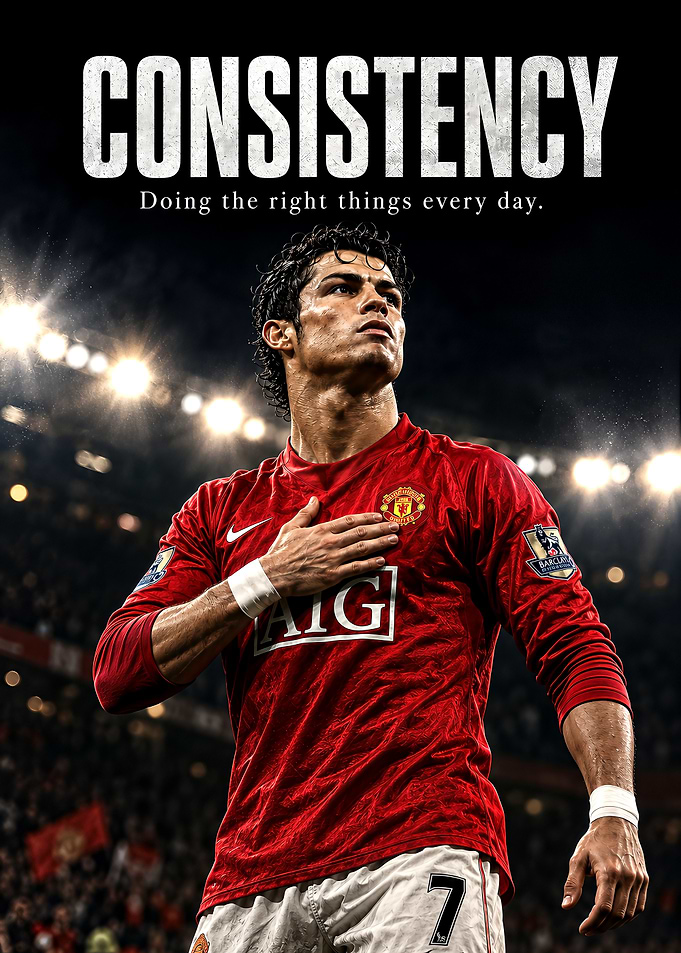 Cristiano Ronaldo Manchester United Poster