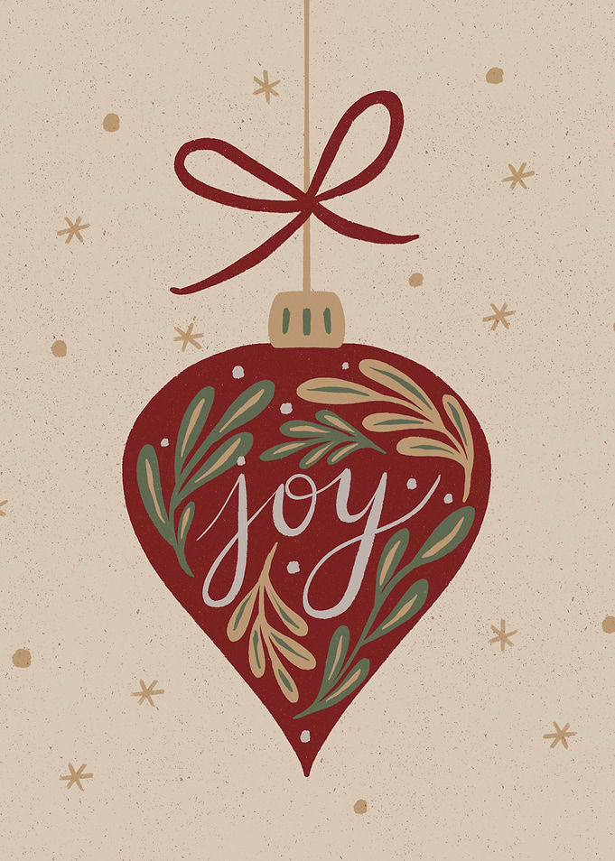 Christmas Joy Ornament Illustration