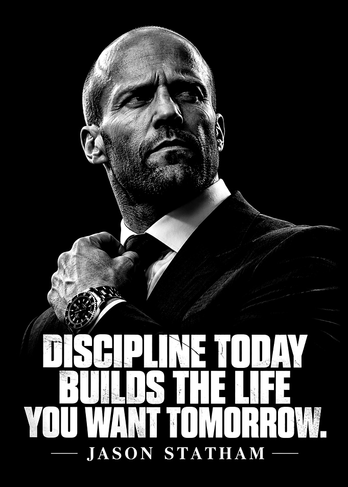 Jason Statham Inspirational Quote Poster