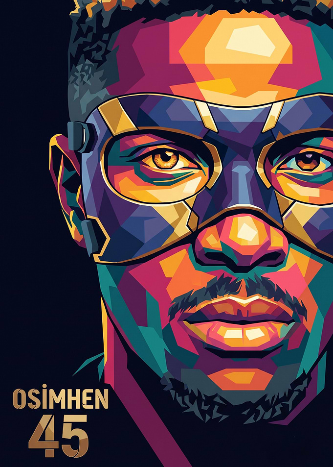 Victor Osimhen Pop Art Portrait