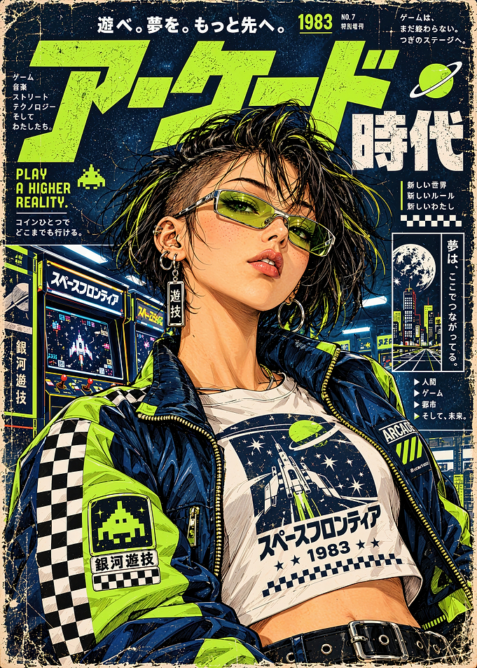 Retro 1983 Arcade Gaming Magazine Cover