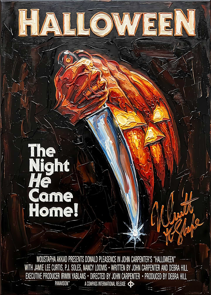 Halloween Movie Poster Oil Painting