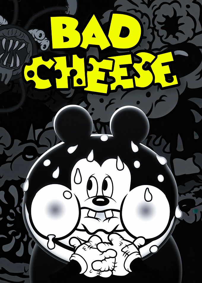 Bad Cheese Cartoon Character Poster
