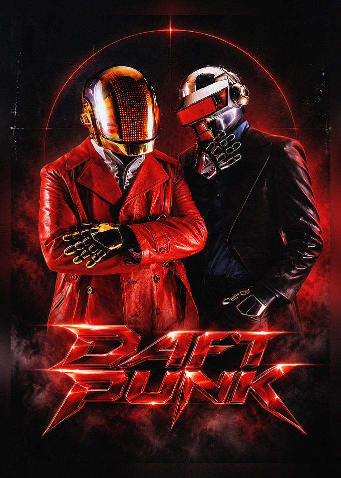 Daft Punk Electronic Music Duo Poster