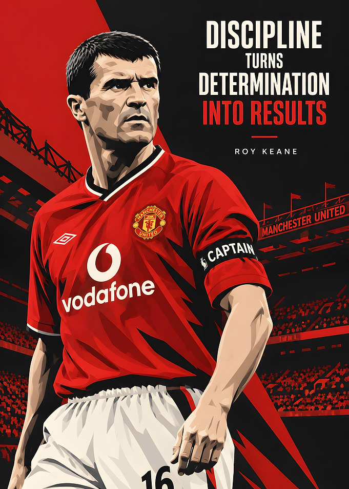 Roy Keane Manchester United Poster