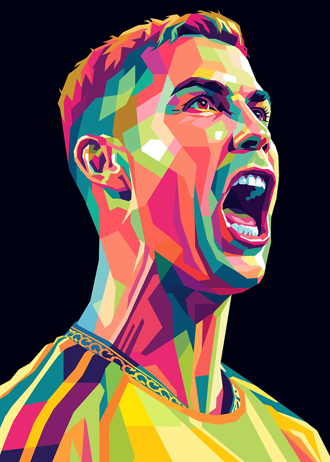 Cristiano Ronaldo WPAP Pop Art Portrait