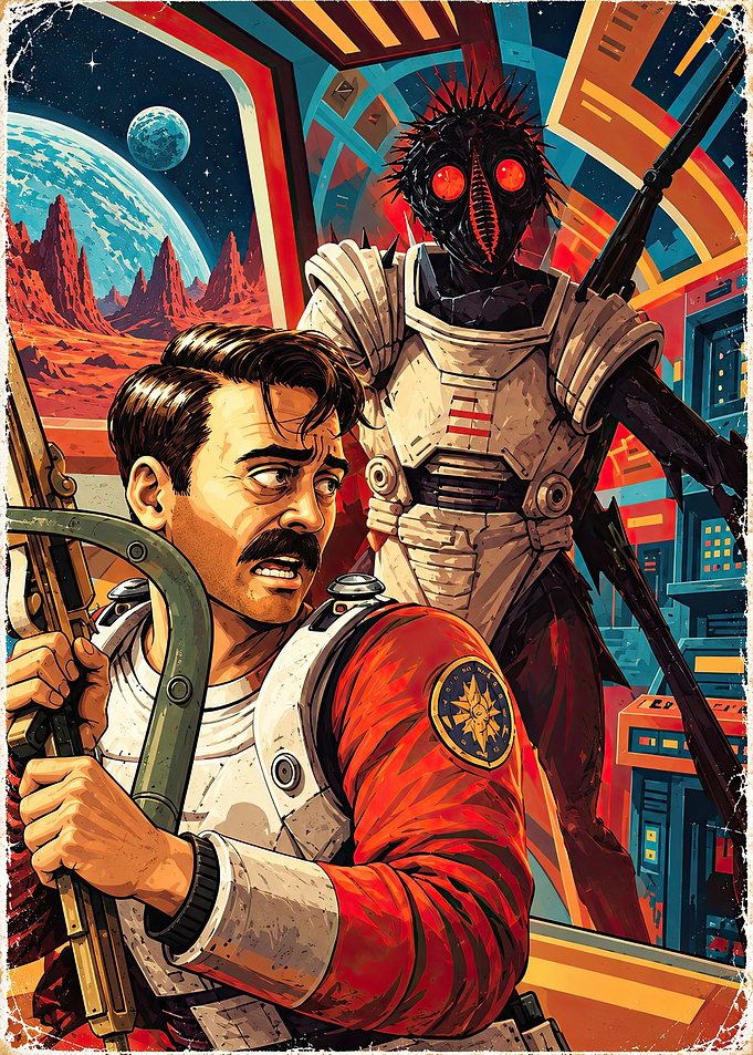 Retro Sci-Fi Space Adventure Poster