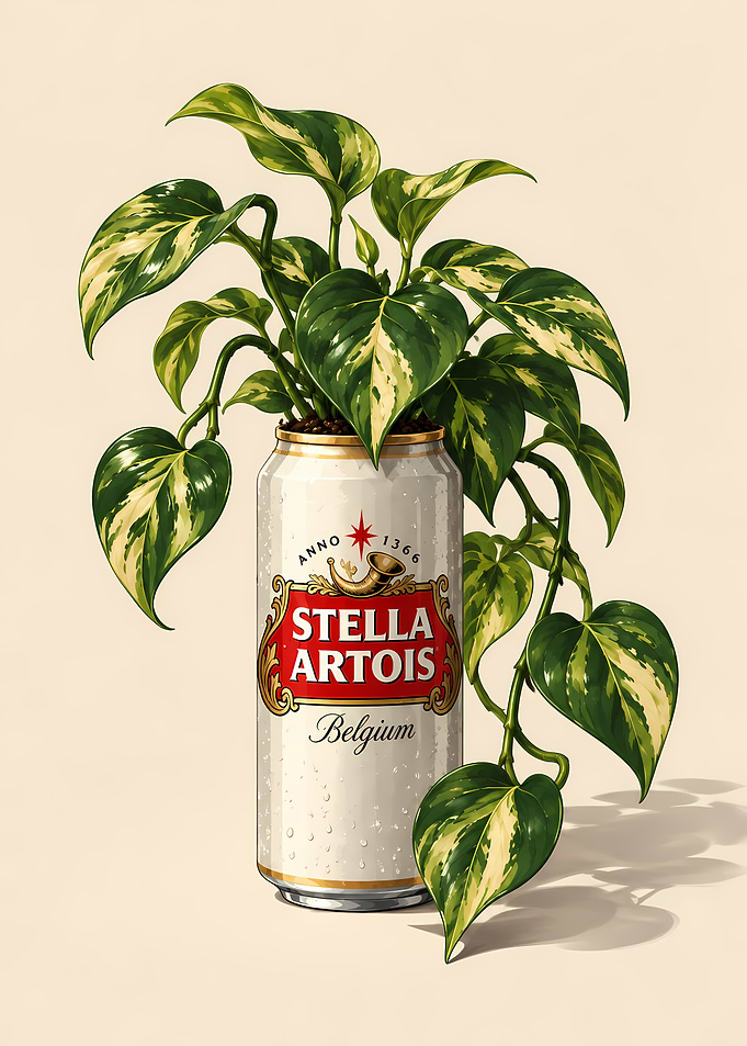 Stella Artois Beer Can Planter