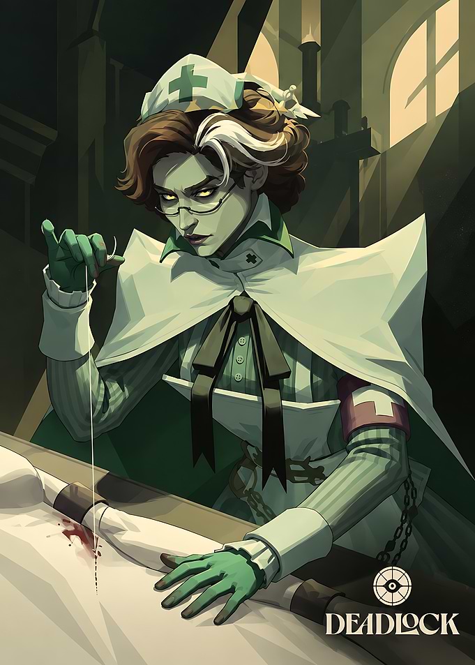 Deadlock character art: Nurse Harrow