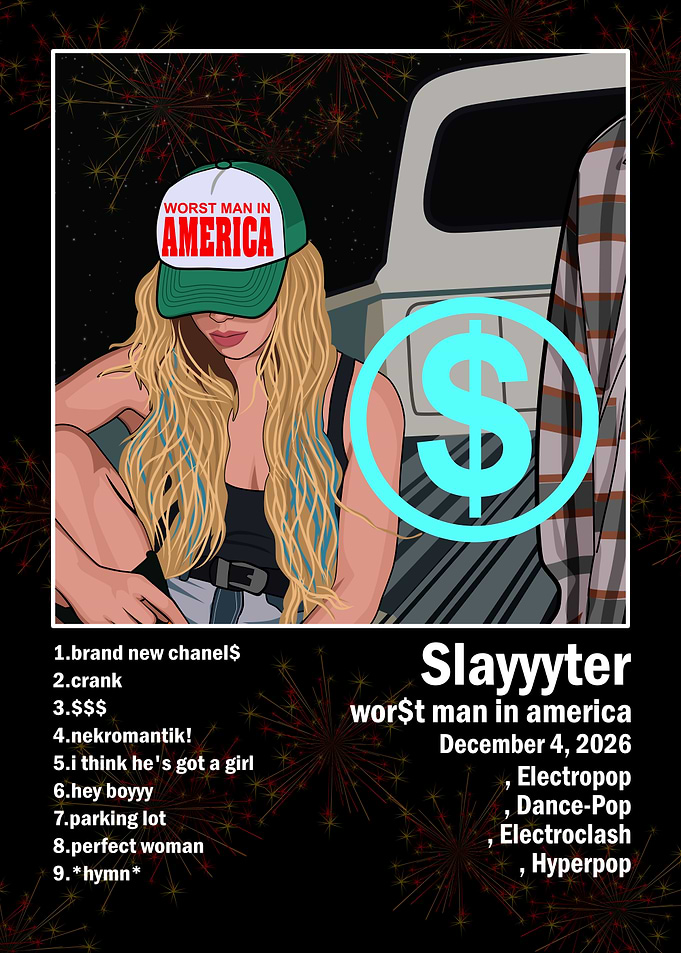 Slayyyter Wor$t Man In America Album Cover