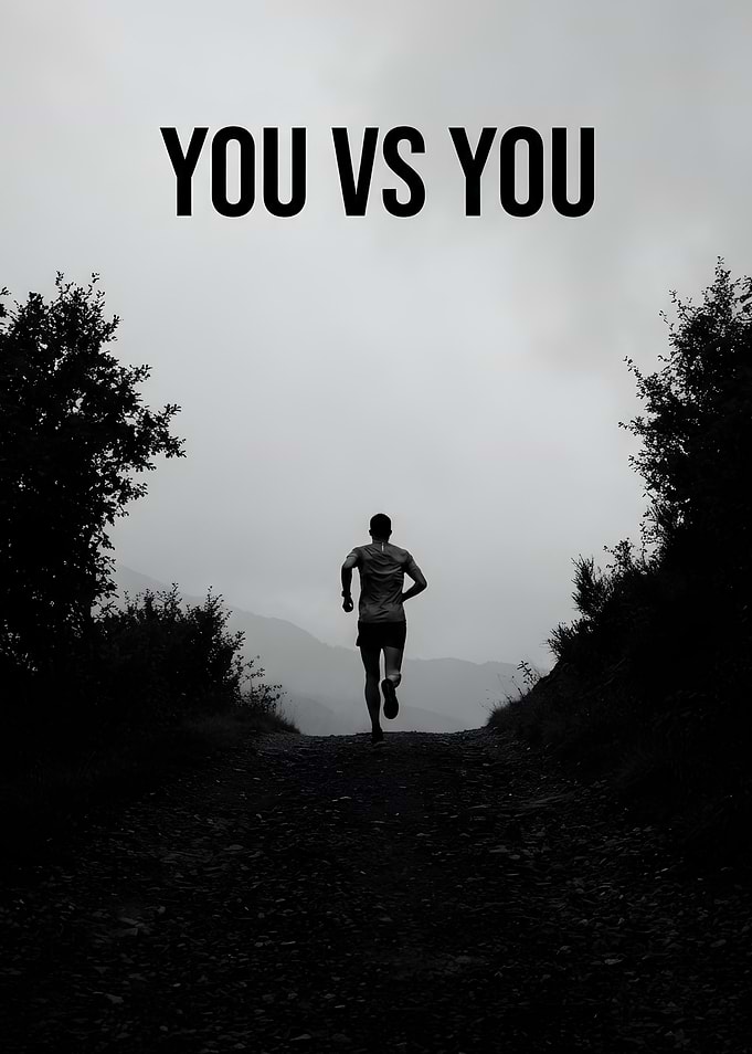 You vs You Motivational Running Poster